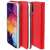 Red iPhone 13 flip case with magnetic closure, 360 degree protection, card holder, stand function