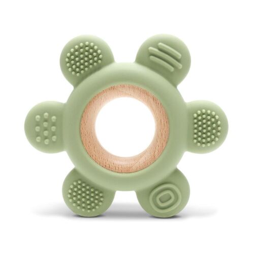 Lorelli Virág szilikon és bükkfa rágóka - Fresh Green 119341882