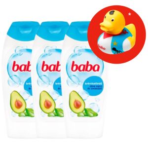 Baba Aloe Vera and Avocado Cream Bath 3x400ml with Rubber Duck Gift - Baba