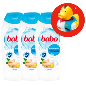 Baba Antybakteryjny Żel pod Prysznic 3x400ml z Darmową Gumową Kaczką - Baba