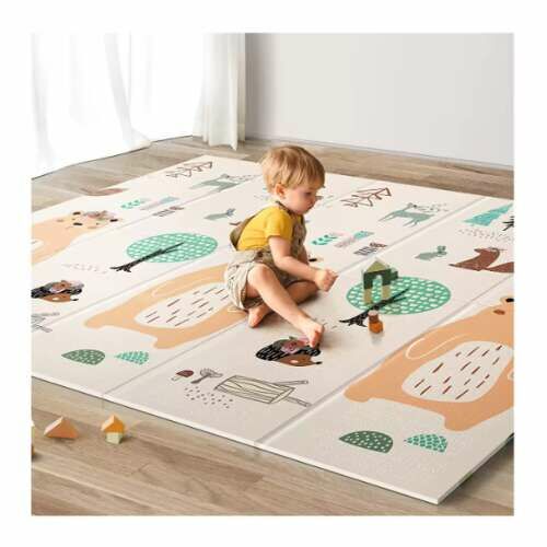 Pepita foldable play mat with forest animal design for babies and toddlers