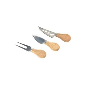 Set 3 cuțite, pentru brânză, cu mâner din bambus, Excellent Houseware 119391138 - Seturi de ustensile de bucătărie