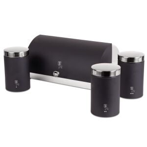 Súprava chlebníka a nádoby Matte Black Berlinger Haus BH 6733 119391160 - Kuchynské úložné nádoby