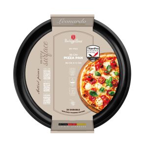 Berlinger Haus Leonardo kollekció 36 cm-es pizzatálca, bemutatva a tapadásmentes felületet és a méretét - Berlinger Haus
