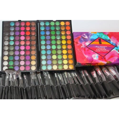 Make-up-Set Set 24 Pinsel Fräulein38 + Handtasche + Set 120 Lidschatten Fräulein38 140757075