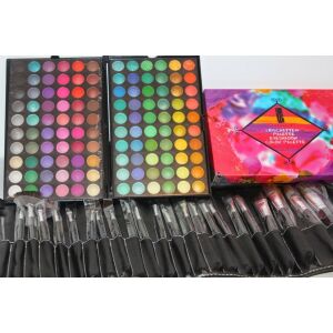 Sminkkészlet Fraulein38 24 ecsetkészlet + Táska + Fraulein38 120 szemhéjfesték szett 140757075 - Szemhéjfesték