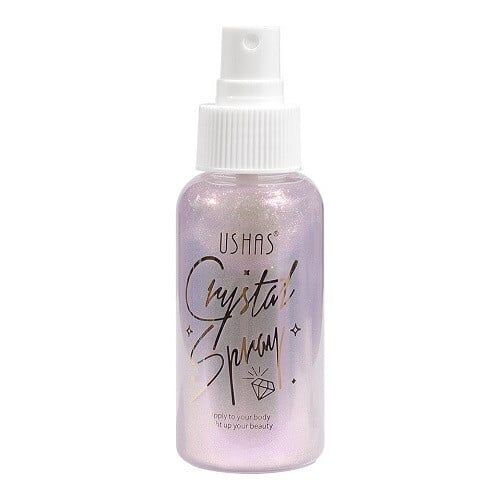 Spray rozświetlający do ciała, Ushas, Crystal, 04, 80 ml 119424142