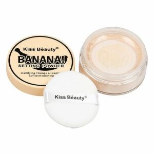 Matný sypký púder, Kiss Beauty, fixačný púder, kontrola mastnoty, banán, 16 g 119425621 - Primer