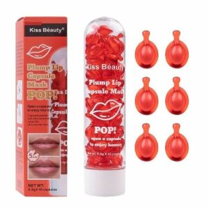 Zestaw kapsułek do ust, Kiss Beauty, Plump Lip Capsule Mask Pop, 45 kapsułek 119427160 - Pielęgnacja ust