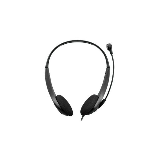 Astrum HS115 Call Center Kabelgebundenes Headset mit verstellbarem Mikrofon, Schwarz