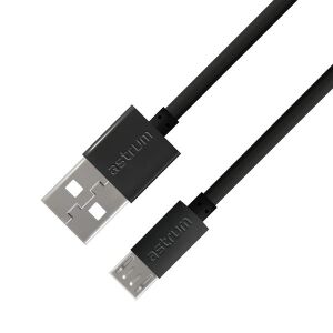 Astrum Verve UM20 USB auf Micro USB Kabel, schwarz, 1 Meter - Astrum