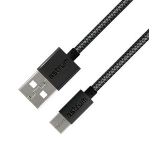 Cablu Astrum Verve UC30 USB-C la USB-A, negru, 1 metru - Astrum