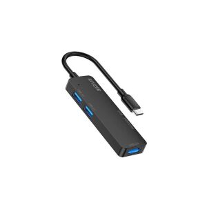 Astrum 1xUSB3.0, 2xUSB2.0, 1xSD, 1xTF HUB cu conector tip C negru UH030 119427866 - Astrum