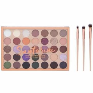 Set Machiaj, Paleta 35 Farduri si 3 Pensule Aplicare, Technic, Santorini, Vegan 119428260 - Frumusețe și sănătate