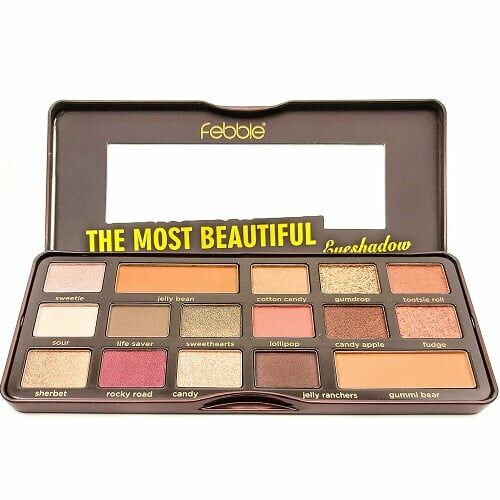 Lidschattenpalette, Febble, The Most Beautiful, 16 Farbtöne, 25 g 119429003
