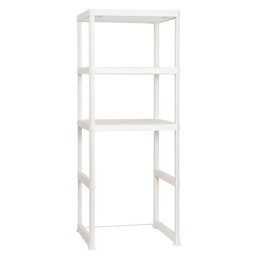 DEA home Wash & Store 3 polcos műanyag polcrendszer mosógépekhez, fehér