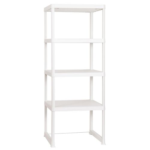 DEA home Wash & Store 4 polcos műanyag polcrendszer mosógépekhez, fehér