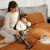 Woman and child using Dreame T30 handheld vacuum cleaner on bed