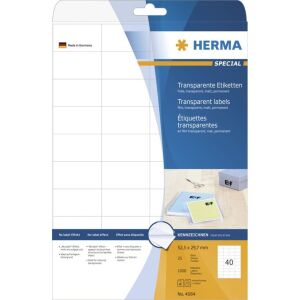 HERMA Etiketten transp. matt A4 52,5x29,7 mm Folie 1000 St. (4684) (4684)