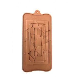 Silikon-Schokoladenform für die Herstellung von Süßwaren in Form einer zerbrochenen Schokoladentafel - Backformen