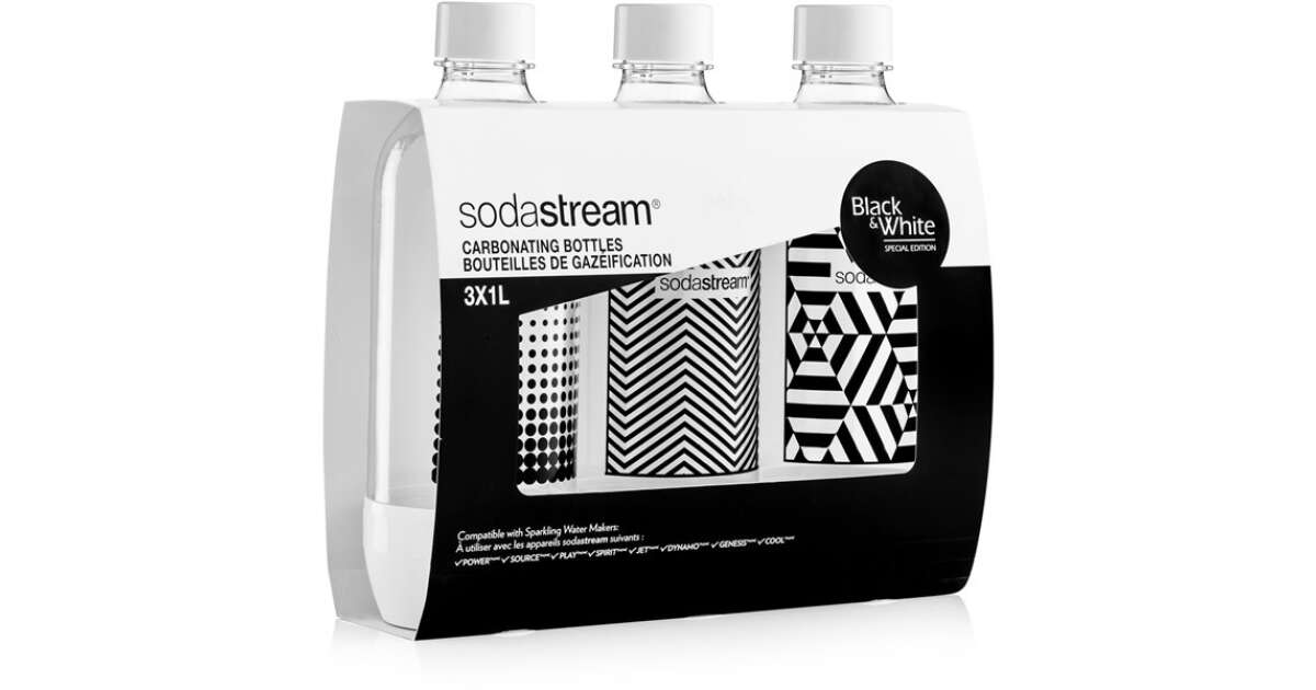 Sodastream Bottle BOTTLE FUSE BLACK & WHITE TRIPACK