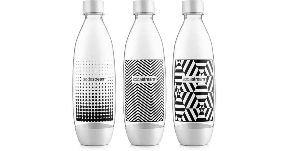 Mysoda water bottle 1 L, 2 pcs, white