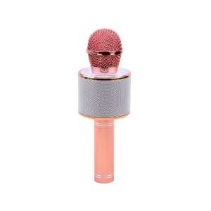 Rose gold wireless karaoke microphone with built-in speaker - Audio