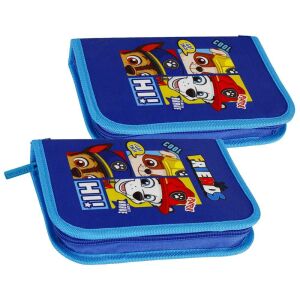 Mancs őrjárat tolltartó cipzárral, kék és piros színben, Chase, Marshall, Skye és Rubble szereplőkkel - Starpak