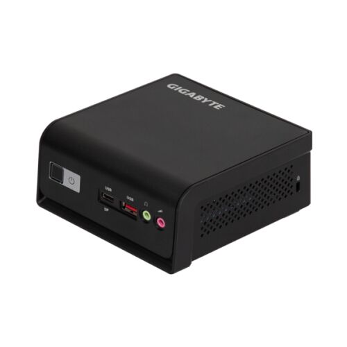 Gigabyte BRIX N250 Mini PC, elölnézet, szögben