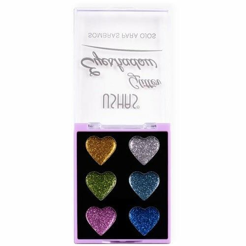 Glitzer-Make-up-Palette, Ushas, 6 Farben, 02, 9 g