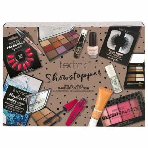 Technic Showstopper The Ultimate Makeup Collection, zestaw kosmetyków do makijażu z 13 produktami, w tym paleta cieni do powiek, paleta różu, tusz do rzęs, lakier do paznokci, sztuczne paznokcie, sztuczne rzęsy i wiele innych - Technic