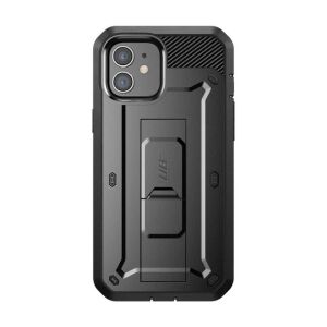 Apple iPhone 12 Pro SUPCASE UNICORN BEETLE PRO defender műanyag telefonvédő (ütésálló, műanyag előlap, kitámasztó) FEKETE