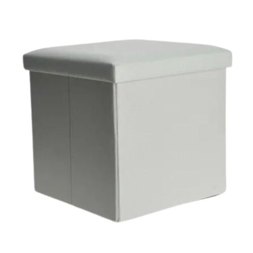 Összecsukható zsámoly tárolóhellyel - Storage Solutions®, doboz típusú, oszmán, zöld színű, 38x38x38 cm 119495549