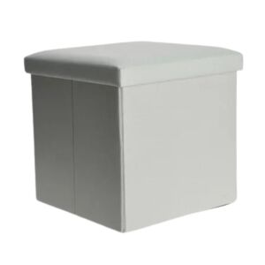 Składany stołek z miejscem do przechowywania - Storage Solutions®, pudełkowy, otomana, kolor zielony, 38x38x38 cm 119495549 - Podnóżek, pufa