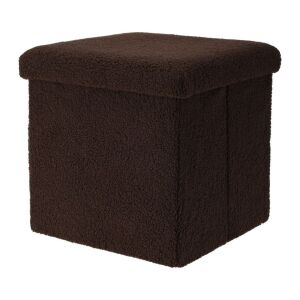 Składany stołek z miejscem do przechowywania - Storage Solutions®, pudełkowy, otomana, kolor brązowy, 38x38x38 cm 119495552 - Podnóżek, pufa