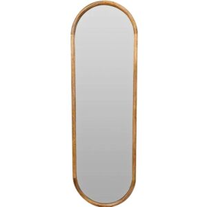 Nástenné zrkadlo, oválne, drevený rám, 115x36 cm 119495564 - Zrkadlá