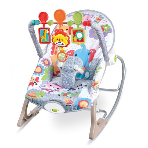 Pepita rezgő-zenélő Pihenőszék játékokkal #szürke
