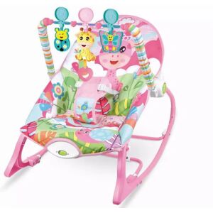 Pepita Vibrating-Musical Lounge Chair cu jucării #roz