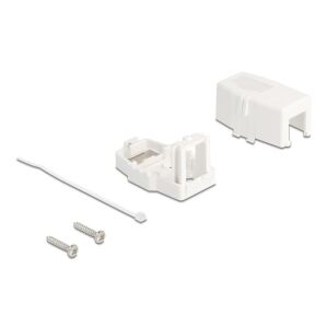 Delock Keystone felületre szerelhető doboz mágneses gombbal, fehér, szétszerelt nézet - PCI hálózati kártya