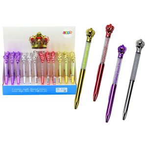 Długopis z diamentami Korona 0,7mm nieb. (48szt) 119510294 - Myto