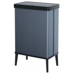 Curver Verto 54L-es beltéri szemeteskuka fedéllel és lábakkal, kék és fekete - Hulladéktároló