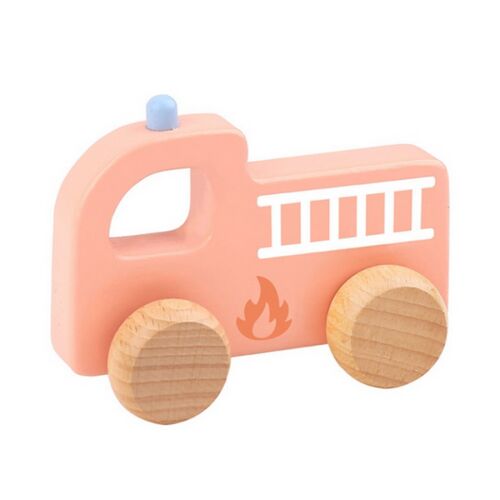 Színes fa tűzoltóautó - Tooky Toys