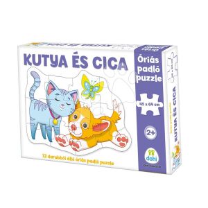 Óriás padló puzzle - Dohány Toys - Cica és kutya