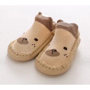 Csúszásgátlós babacipő, puha talpú babazokni - Barna macis -12 cm 119523171 - Puhatalpú cipő, kocsicipő