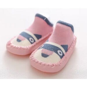 Csúszásgátlós babacipő, puha talpú babazokni - Rózsaszín szürke róka-14 cm 119523201 - Puhatalpú cipő, kocsicipő