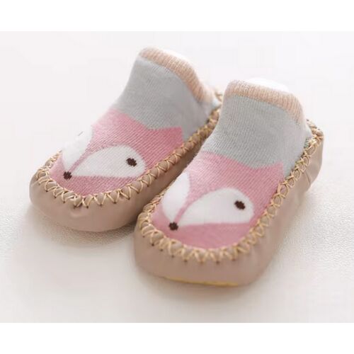 Csúszásgátlós babacipő, puha talpú babazokni - Rózsaszín egérke-11 cm 119523228