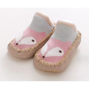 Csúszásgátlós babacipő, puha talpú babazokni - Rózsaszín egérke-13 cm 119523227 - Puhatalpú cipő, kocsicipő