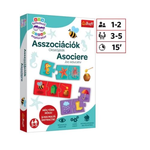Trefl Asszociációk oktatójáték óvodásoknak, párosító kirakós játék 3-5 éveseknek