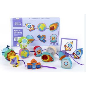 Fa fűzőcskés fejlesztőjáték, mintakövetési lehetőséggel  (Qiyi) - Világűr