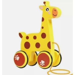 Húzogatós fa játékok - Zsiráf